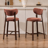 Amber &amp; Fern 65cm Laurent II Chenille Bar Stools