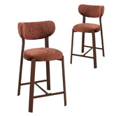 Amber &amp; Fern 65cm Laurent II Chenille Bar Stools