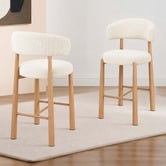 Amber &amp; Fern 65cm Ellis I Chenille Bar Stools