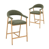 Amber &amp; Fern 65cm Palmera I Upholstered Bar Stools