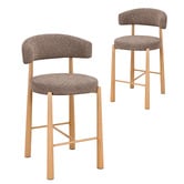 Amber &amp; Fern 65cm Ellis I Chenille Bar Stools