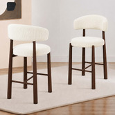 Amber &amp; Fern 65cm Ellis II Chenille Bar Stools