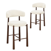 Amber &amp; Fern 65cm Ellis II Chenille Bar Stools