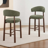 Amber &amp; Fern 65cm Ellis II Chenille Bar Stools