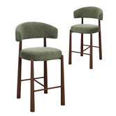 Amber &amp; Fern 65cm Ellis II Chenille Bar Stools
