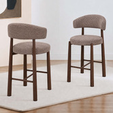Amber &amp; Fern 65cm Ellis II Chenille Bar Stools
