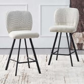Amber &amp; Fern 65cm Tove Chenille Bar Stools