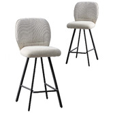 Amber &amp; Fern 65cm Tove Chenille Bar Stools