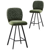 Amber &amp; Fern 65cm Tove Chenille Bar Stools