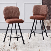 Amber &amp; Fern 65cm Tove Chenille Bar Stools