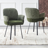 Amber &amp; Fern Tove Chenille Dining Chairs with Arms