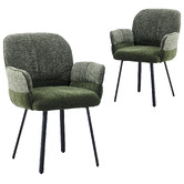 Amber &amp; Fern Tove Chenille Dining Chairs with Arms