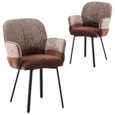 Amber &amp; Fern Tove Chenille Dining Chairs with Arms