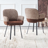 Amber &amp; Fern Tove Chenille Dining Chairs with Arms