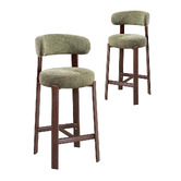 Amber &amp; Fern 65cm Cecil II Chenille Bar Stools