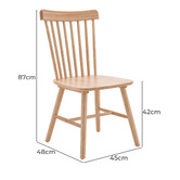 Amber &amp; Fern Sylvie Windsor Rubberwood Dining Chairs