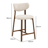 Amber &amp; Fern 65cm Laurent II Chenille Bar Stools