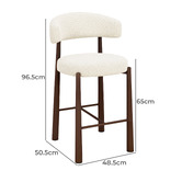 Amber &amp; Fern 65cm Ellis II Chenille Bar Stools