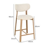 Amber &amp; Fern 65cm Laurent Chenille Bar Stools