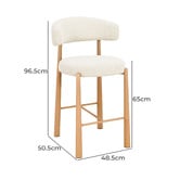 Amber &amp; Fern 65cm Ellis I Chenille Bar Stools
