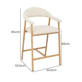 Amber &amp; Fern 65cm Palmera I Upholstered Bar Stools