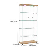 Amber &amp; Fern Lirra 5 Tier Display Cabinet with LED