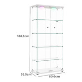 Amber &amp; Fern Lirra 5 Tier Display Cabinet with LED