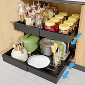 Amber &amp; Fern Aire Pull-Out Extendable Steel Cabinet Tray