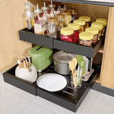 Amber &amp; Fern Aire Pull-Out Extendable Steel Cabinet Tray