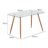 Amber &amp; Fern Brixton Glass Dining Table