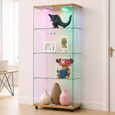 Amber &amp; Fern Lirra 4 Tier Display Cabinet with LED