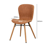 Amber &amp; Fern Avelis Faux Leather Dining Chairs
