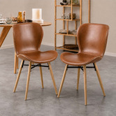 Amber &amp; Fern Avelis Faux Leather Dining Chairs
