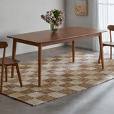 Amber &amp; Fern 6 Seater Danish Rubberwood Dining Table