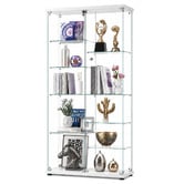 Amber &amp; Fern Lirra 6 Tiers Adjustable Shelves Display Cabinet