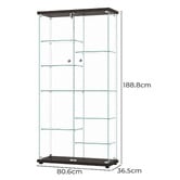 Amber &amp; Fern Lirra 6 Tiers Adjustable Shelves Display Cabinet
