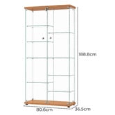 Amber &amp; Fern Lirra 6 Tiers Adjustable Shelves Display Cabinet