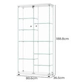 Amber &amp; Fern Lirra 6 Tiers Adjustable Shelves Display Cabinet