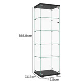 Amber &amp; Fern 188.8cm Lirra 5 Tier Display Cabinet