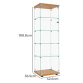 Amber &amp; Fern 188.8cm Lirra 5 Tier Display Cabinet