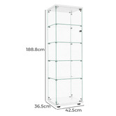 Amber &amp; Fern 188.8cm Lirra 5 Tier Display Cabinet