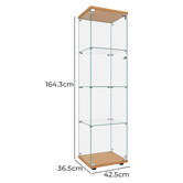 Amber &amp; Fern 164.3cm Lirra 4 Tier Display Cabinet