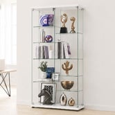 Amber &amp; Fern Lirra 6 Tiers Adjustable Shelves Display Cabinet
