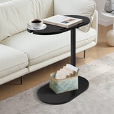 Amber &amp; Fern Lisbon Bamboo &amp; Steel Side Table