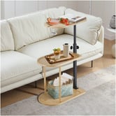 Amber &amp; Fern Willie Bamboo &amp; Steel Adjustable Side Table