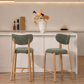 Amber &amp; Fern 65cm Laurent Chenille Bar Stools