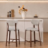 Amber &amp; Fern 65cm Laurent II Chenille Bar Stools