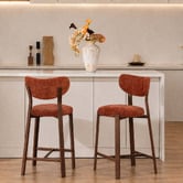 Amber &amp; Fern 65cm Laurent II Chenille Bar Stools