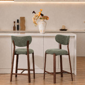 Amber &amp; Fern 65cm Laurent II Chenille Bar Stools