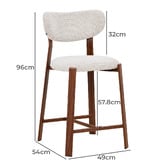 Amber &amp; Fern 65cm Laurent II Chenille Bar Stools